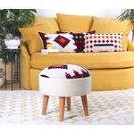 Casa si Gradina - Mobilier - Scaune si fotolii - Tabureti - Taburet, Atelier Del Sofa, bumbac si poliester, multicolor, picioare din lemn, 42x46 cm, 209FLF1110 - Infinity.ro
