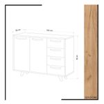 Casa si Gradina - Mobilier - Organizare si depozitare - Organizator incaltaminte - Dulap pentru pantofi, Hanah Home, pal melaminat, stejar si galben, 100x35x82 cm - Infinity.ro