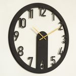 Casa si Gradina - Decoratiuni - Ceasuri - Ceas de perete, Wallxpert, otel, negru auriu, 48x48 cm, 507ATP1509 - Infinity.ro