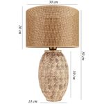 Casa si Gradina - Corpuri si surse de iluminat - Veioze si lampi - Veioze - Veioza, Opviq, ceramica, maro crem stejar, 30x20x50 cm - Infinity.ro