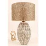 Casa si Gradina - Corpuri si surse de iluminat - Veioze si lampi - Veioze - Veioza, Opviq, ceramica, maro crem stejar, 30x20x50 cm - Infinity.ro