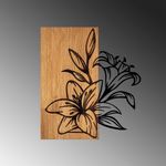 Casa si Gradina - Decoratiuni - Decoratiuni perete - Accesoriu decorativ de perete, Wallxpert, lemn si metal, nuc si negru, 58x52 cm - Infinity.ro