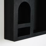 Casa si Gradina - Mobilier - Biblioteci si rafturi - Rafturi - Raft de perete, Hanah Home, lemn masiv, negru, 26x40x6 cm - Infinity.ro