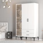 Casa si Gradina - Mobilier - Dulapuri si sifoniere - Sifoniere - Sifonier, Hanah Home, pal melaminat, alb, 120x47.5x201.4 cm, 845HCT5453 - Infinity.ro