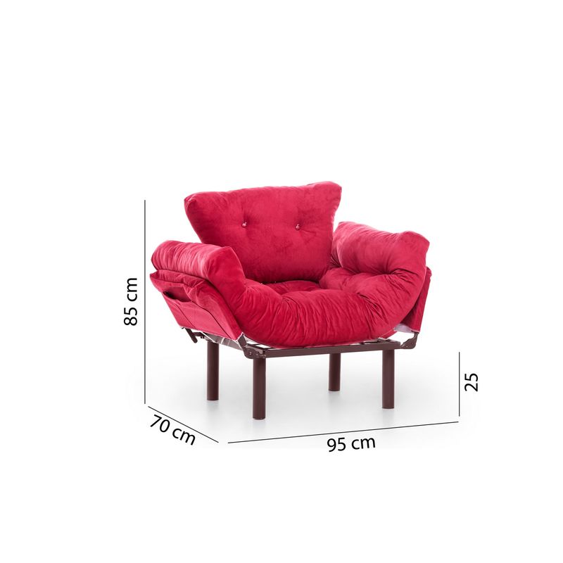 Casa si Gradina - Mobilier - Scaune si fotolii - Fotolii - Fotoliu, Atelier Del Sofa, metal, poliester, maro, 95x85x70 cm - Infinity.ro
