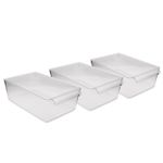 Casa si Gradina - Bucatarie si vesela - Organizare si depozitare bucatarie - Cutii alimentare - Set organizator frigider, Hermia, plastic, transparent, 20x32.5x10 cm, 3 bucati - Infinity.ro
