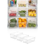 Casa si Gradina - Bucatarie si vesela - Organizare si depozitare bucatarie - Cutii alimentare - Set organizator frigider, Hermia, plastic, transparent, 20x32.5x10 cm, 3 bucati - Infinity.ro