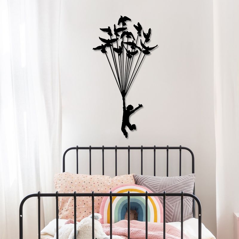 Casa si Gradina - Decoratiuni - Decoratiuni perete - Accesoriu decorativ de perete, Wallxpert, metal, negru, 45x85 cm - Infinity.ro