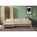 Casa si Gradina - Mobilier - Canapele si coltare - Coltare - Coltar, Hanah Home, lemn de fag si pal, bej, 290x165x97 cm - Infinity.ro