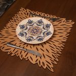 Casa si Gradina - Bucatarie si vesela - Organizare si depozitare bucatarie - Suporturi tacamuri si vase - Set suporturi de masa, Hermia, lemn, nuc, 36x36 cm, 6 piese, 790PYN1174 - Infinity.ro