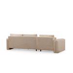 Casa si Gradina - Mobilier - Canapele si coltare - Coltare - Coltar, Hanah Home, lemn de fag si pal, bej, 290x165x97 cm - Infinity.ro
