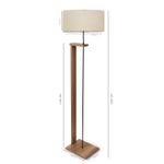 Casa si Gradina - Corpuri si surse de iluminat - Veioze si lampi - Lampadare - Lampadar, Opviq, mdf si pvc, bej si lemn, 150 cm - Infinity.ro