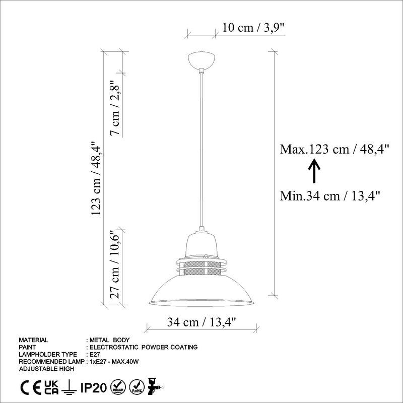 Casa si Gradina - Corpuri si surse de iluminat - Lustre si pendule - Candelabru, Opviq, metal, antichizat, inaltime reglabila 34-123 cm - Infinity.ro