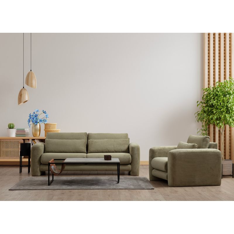 Casa si Gradina - Mobilier - Canapele si coltare - Canapele - Canapea 2 locuri, Atelier Del Sofa, lemn de fag si pal, verde, 180x97x73 cm - Infinity.ro