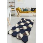 Casa si Gradina - Textile si covoare - Covoare - Covoare casa - Covor, Conceptum Hypnose, auriu si albastru inchis, 120x180 cm, 100% poliester, antiderapant - Infinity.ro