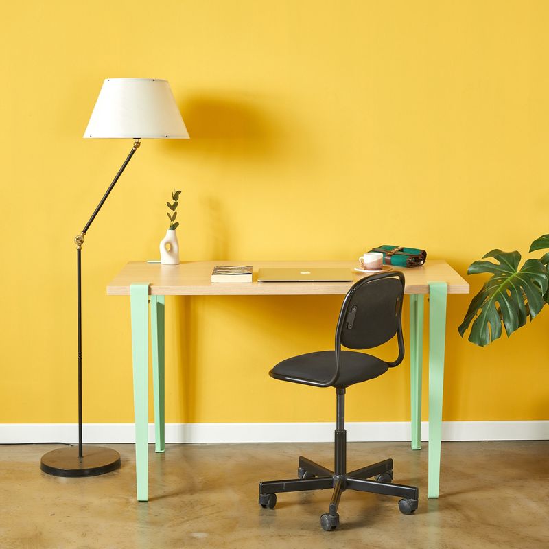 Casa si Gradina - Mobilier - Mese si birouri - Birouri - Birou de studiu, Hanah Home, pal melaminat, lemn si verde menta, 120x60x75 cm - Infinity.ro