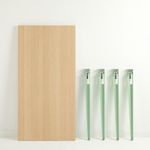 Casa si Gradina - Mobilier - Mese si birouri - Birouri - Birou de studiu, Hanah Home, pal melaminat, lemn si verde menta, 120x60x75 cm - Infinity.ro