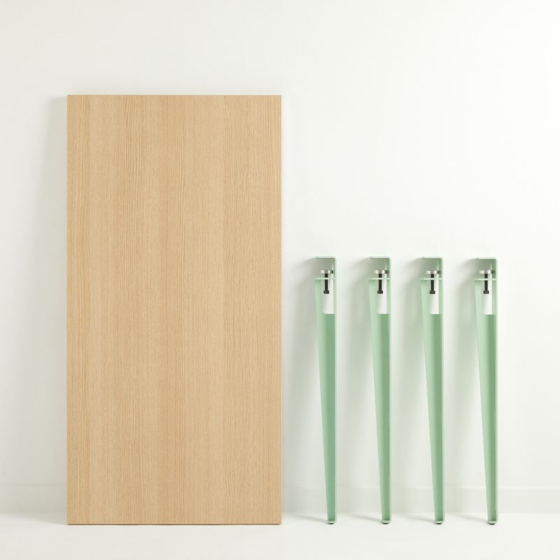 Casa si Gradina - Mobilier - Mese si birouri - Birouri - Birou de studiu, Hanah Home, pal melaminat, lemn si verde menta, 120x60x75 cm - Infinity.ro