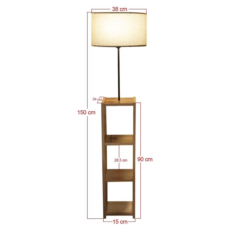 Casa si Gradina - Corpuri si surse de iluminat - Veioze si lampi - Lampadare - Lampadar, Opviq, lemn, mink, 150 cm - Infinity.ro