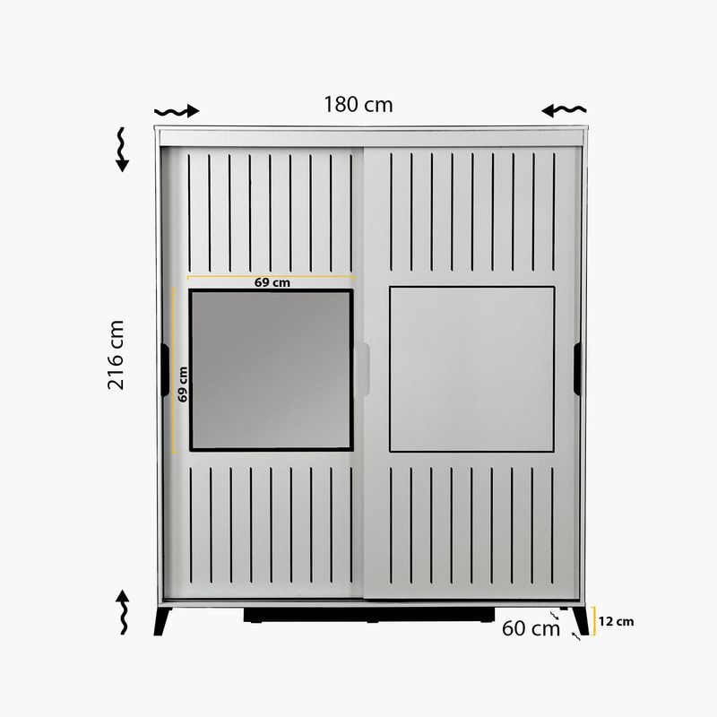 Casa si Gradina - Mobilier - Dulapuri si sifoniere - Sifoniere - Sifonier, Hanah Home, pal melaminat, stejar, 180x60x216 cm - Infinity.ro