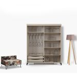 Casa si Gradina - Mobilier - Dulapuri si sifoniere - Sifoniere - Sifonier, Hanah Home, pal melaminat, stejar, 180x60x216 cm - Infinity.ro