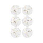 Casa si Gradina - Bucatarie si vesela - Vesela si tacamuri - Vesela desert - Set farfurii desert, Hermia, portelan, alb auriu, 21x21x1 cm, 6 piese - Infinity.ro