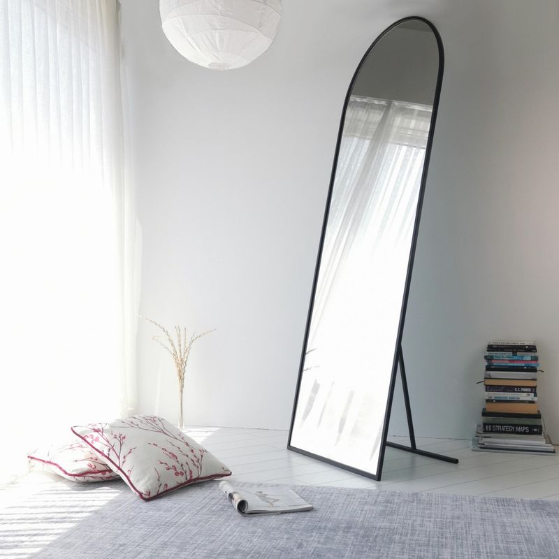 Casa si Gradina - Decoratiuni - Oglinzi - Oglinda de podea, Hanah Home, metal, negru mat, 65x180 cm - Infinity.ro