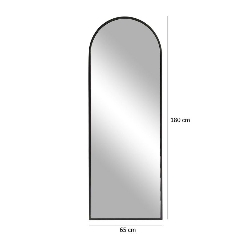 Casa si Gradina - Decoratiuni - Oglinzi - Oglinda de podea, Hanah Home, metal, negru mat, 65x180 cm - Infinity.ro