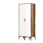Casa si Gradina - Mobilier - Dulapuri si sifoniere - Sifoniere - Sifonier, Hanah Home, pal melaminat, nuc si alb, 80x47.5x201.4 cm, 845HCT5445 - Infinity.ro