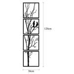 Casa si Gradina - Decoratiuni - Decoratiuni perete - Accesoriu decorativ de perete, Wallxpert, metal, negru, 30x30 cm, set 4 piese - Infinity.ro