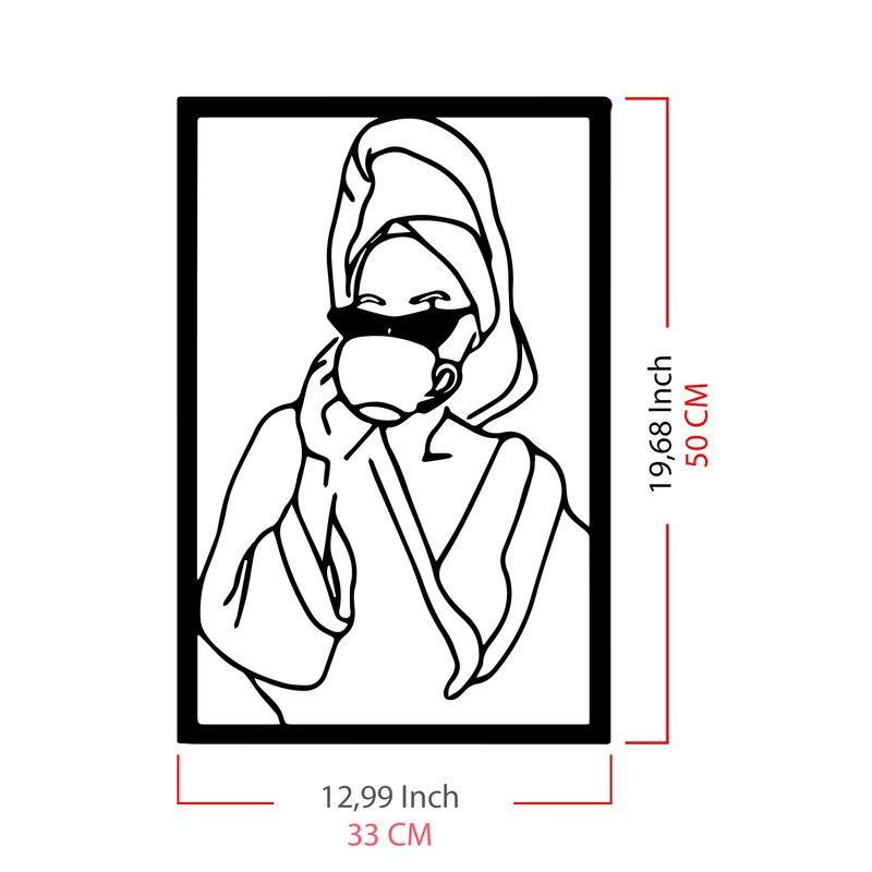 Casa si Gradina - Decoratiuni - Decoratiuni perete - Accesoriu decorativ de perete, Wallxpert, metal, negru, 33x50 cm, 279ENZ1884 - Infinity.ro