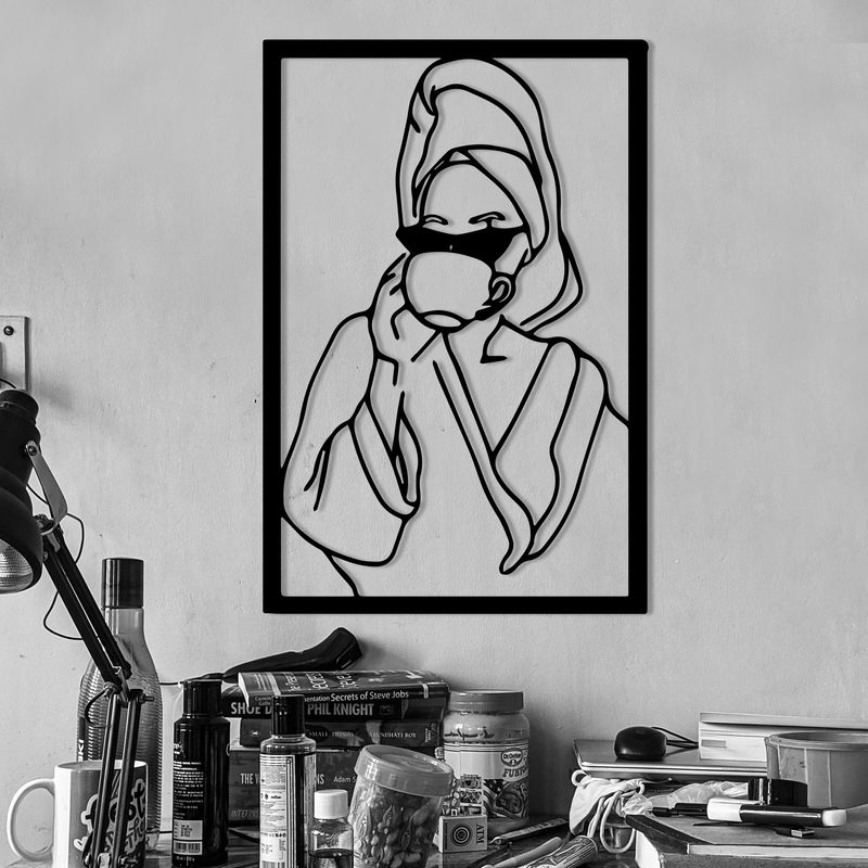 Casa si Gradina - Decoratiuni - Decoratiuni perete - Accesoriu decorativ de perete, Wallxpert, metal, negru, 33x50 cm, 279ENZ1884 - Infinity.ro