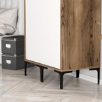 Casa si Gradina - Mobilier - Dulapuri si sifoniere - Sifoniere - Sifonier, Hanah Home, pal melaminat, nuc si alb, 80x47.5x201.4 cm, 845HCT5445 - Infinity.ro