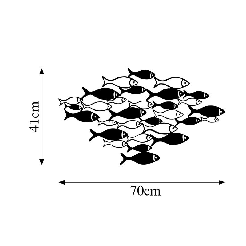 Casa si Gradina - Decoratiuni - Decoratiuni perete - Accesoriu decorativ de perete, Wallxpert, metal, negru, 70x41 cm, 899SKL2342 - Infinity.ro