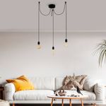 Casa si Gradina - Corpuri si surse de iluminat - Lustre si pendule - Candelabru, Opviq, metal, negru, 96x6x102 cm, inaltime reglabila - Infinity.ro