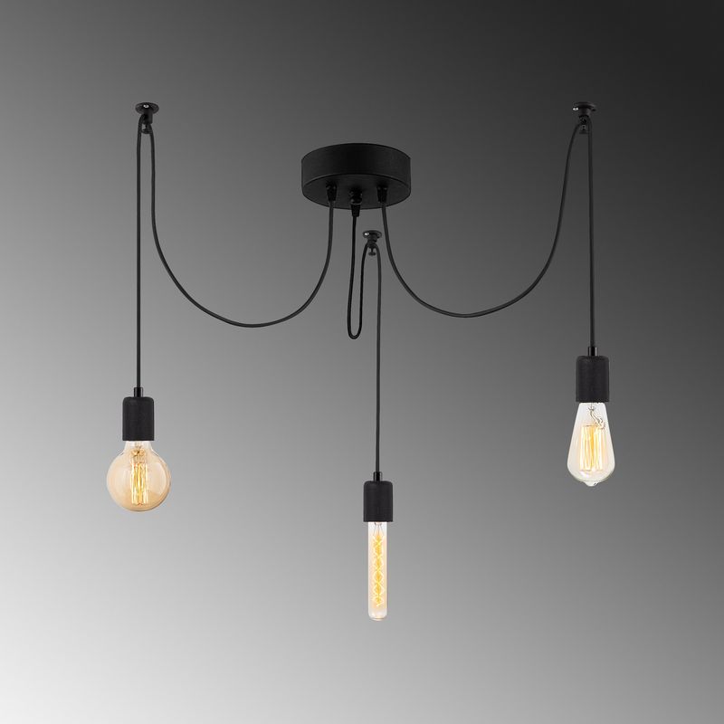 Casa si Gradina - Corpuri si surse de iluminat - Lustre si pendule - Candelabru, Opviq, metal, negru, 96x6x102 cm, inaltime reglabila - Infinity.ro