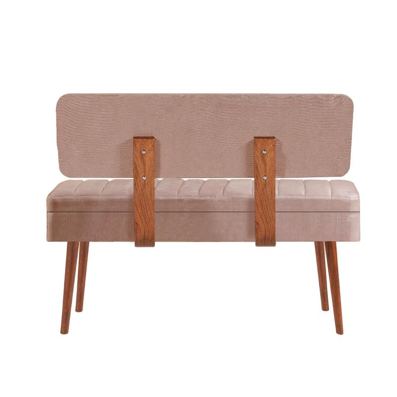 Casa si Gradina - Mobilier - Organizare si depozitare - Bancute - Banca cu spatiu de depozitare, Hanah Home, panou de particule melaminat, nuc si piatra, 110x85x36 cm - Infinity.ro