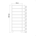 Casa si Gradina - Mobilier - Dulapuri si sifoniere - Dulapuri pantofi - Dulap pantofi, Hanah Home, pal melaminat, alb negru, 50x38x127 cm, 869VEL6504 - Infinity.ro