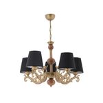 Casa si Gradina - Corpuri si surse de iluminat - Lustre si pendule - Candelabru, Opviq, metal, negru auriu maro, 65x55 cm - Infinity.ro