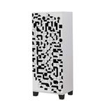 Casa si Gradina - Mobilier - Dulapuri si sifoniere - Dulapuri pantofi - Dulap pantofi, Hanah Home, pal melaminat, alb negru, 50x38x127 cm, 869VEL6504 - Infinity.ro