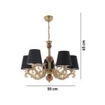 Casa si Gradina - Corpuri si surse de iluminat - Lustre si pendule - Candelabru, Opviq, metal, negru auriu maro, 65x55 cm - Infinity.ro