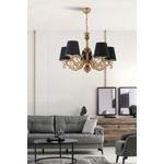 Casa si Gradina - Corpuri si surse de iluminat - Lustre si pendule - Candelabru, Opviq, metal, negru auriu maro, 65x55 cm - Infinity.ro