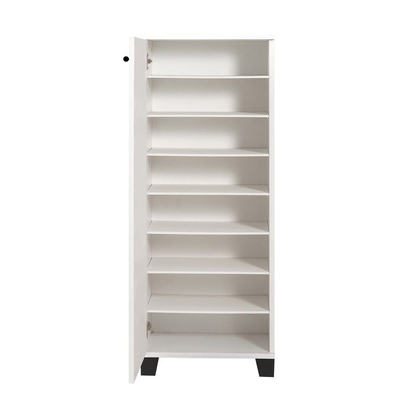 Casa si Gradina - Mobilier - Dulapuri si sifoniere - Dulapuri pantofi - Dulap pantofi, Hanah Home, pal melaminat, alb negru, 50x38x127 cm, 869VEL6504 - Infinity.ro