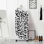 Casa si Gradina - Mobilier - Dulapuri si sifoniere - Dulapuri pantofi - Dulap pantofi, Hanah Home, pal melaminat, alb negru, 50x38x127 cm, 869VEL6504 - Infinity.ro