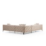 Casa si Gradina - Mobilier - Canapele si coltare - Coltare - Coltar, Hanah Home, lemn de fag si pal, ecru, 310x270x70 cm - Infinity.ro