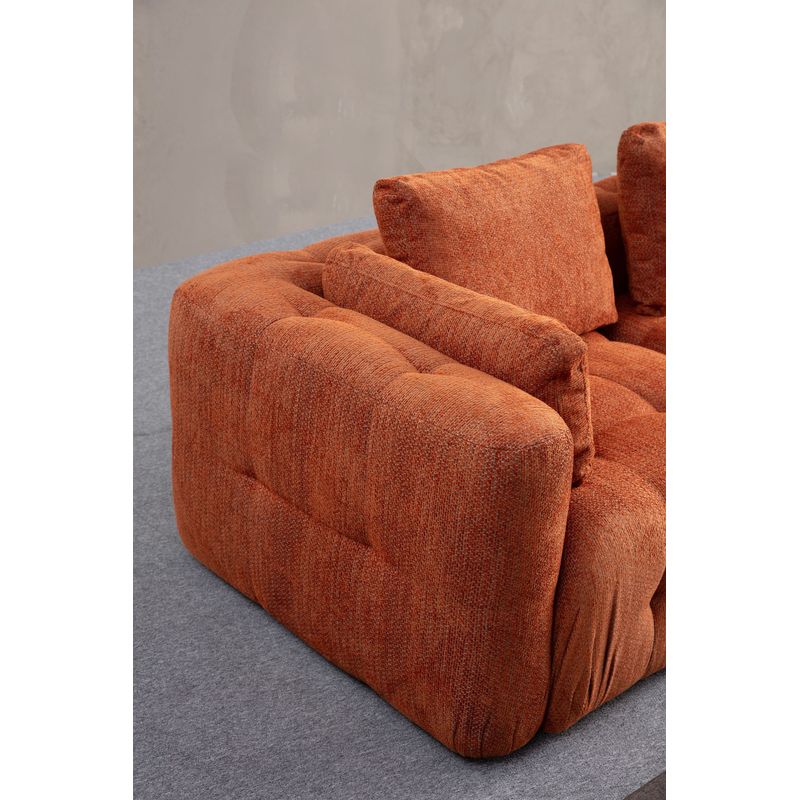 Casa si Gradina - Mobilier - Canapele si coltare - Canapele - Canapea 3 locuri, Atelier Del Sofa, lemn fag si pal, portocaliu, 290x100x65 cm - Infinity.ro