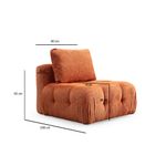 Casa si Gradina - Mobilier - Canapele si coltare - Canapele - Canapea 3 locuri, Atelier Del Sofa, lemn fag si pal, portocaliu, 290x100x65 cm - Infinity.ro