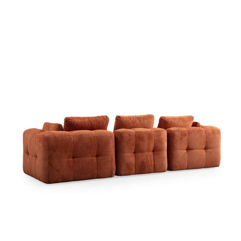 Casa si Gradina - Mobilier - Canapele si coltare - Canapele - Canapea 3 locuri, Atelier Del Sofa, lemn fag si pal, portocaliu, 290x100x65 cm - Infinity.ro