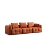 Casa si Gradina - Mobilier - Canapele si coltare - Canapele - Canapea 3 locuri, Atelier Del Sofa, lemn fag si pal, portocaliu, 290x100x65 cm - Infinity.ro