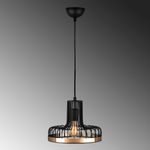 Casa si Gradina - Corpuri si surse de iluminat - Lustre si pendule - Lustra, Opviq, metal, negru si cupru, diametru 20 cm, inaltime reglabila - Infinity.ro